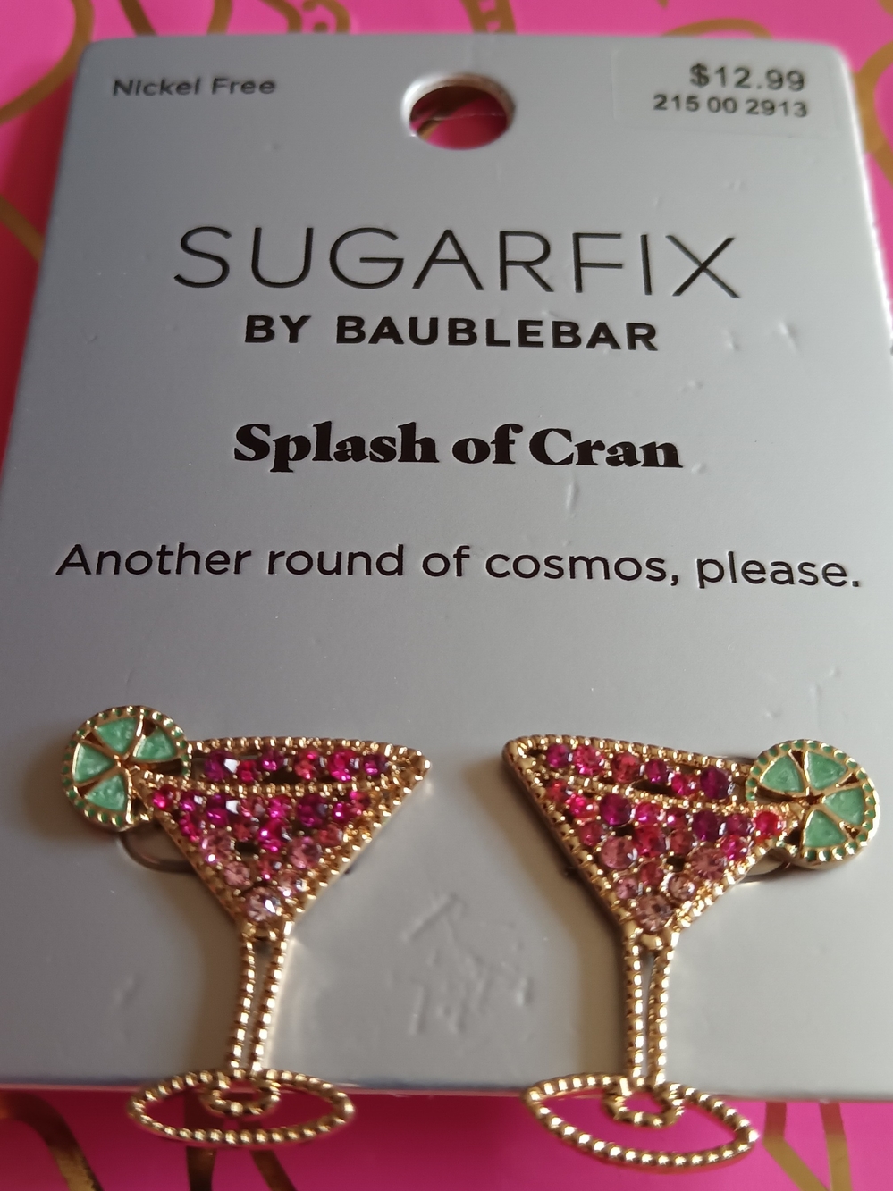 SUGARFIX BY BAUBLEBAR SPLASH OF CRAN EARRINGS